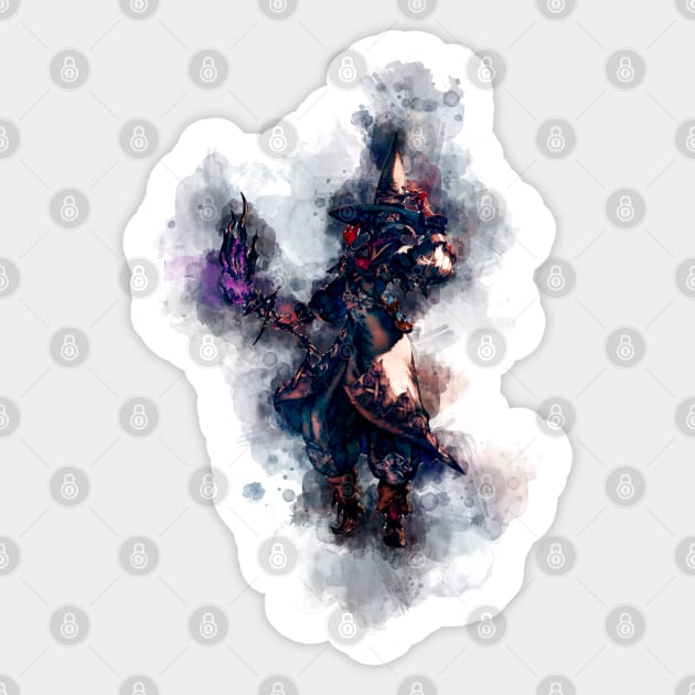 Black Mage - Final Fantasy Sticker by Stylizing4You